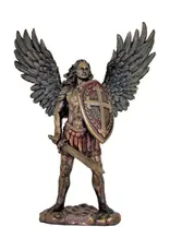 Goldscheider of Vienna Archangel Michael Lightly Hand-Painted Cold Cast Bronze