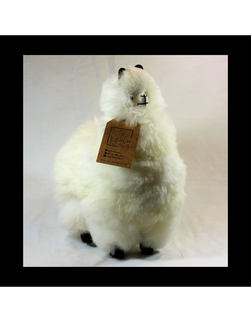 Alpaca New Wave Alpaca Fur Plush Toy 8" White