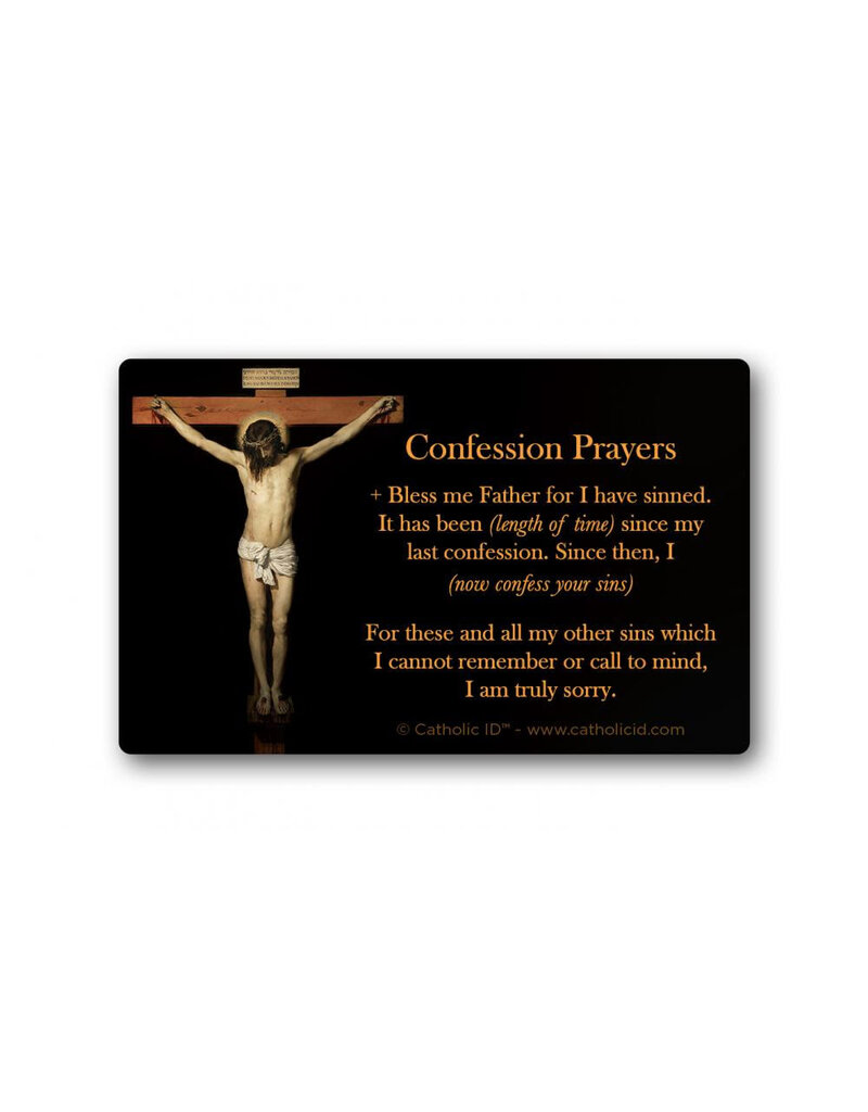 Catholic ID Confession Prayers ID Card