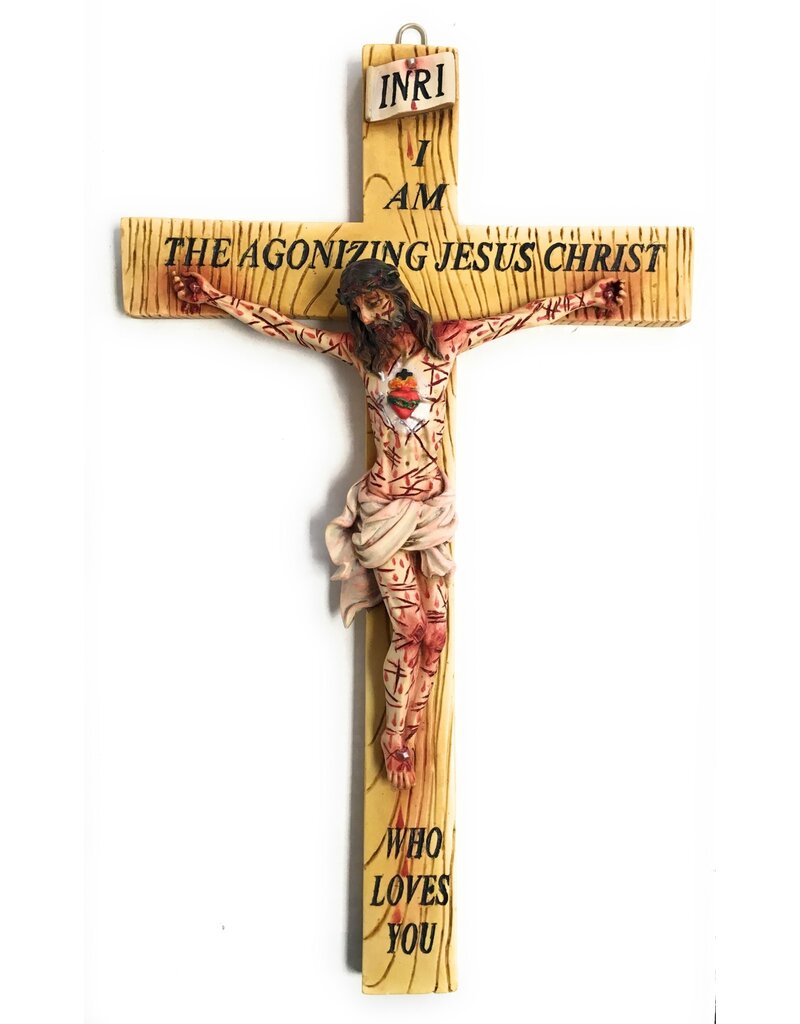 Fiat Religious Statues 17" Agonizing Christ Crucifix