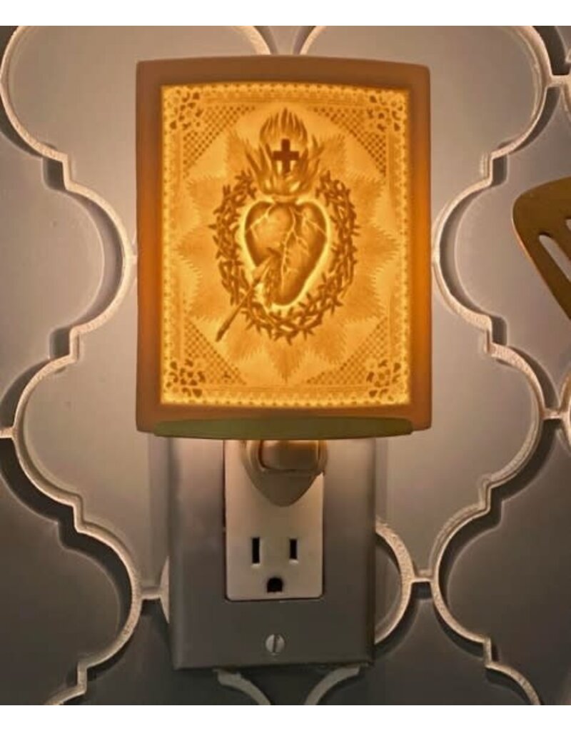The Porcelain Garden Porcelain Night Light Sacred Heart