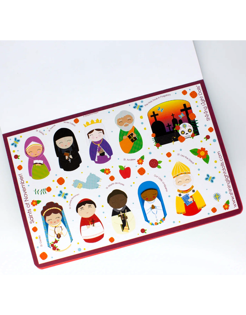 Shining Light Dolls Saints of the Month Sticker Book