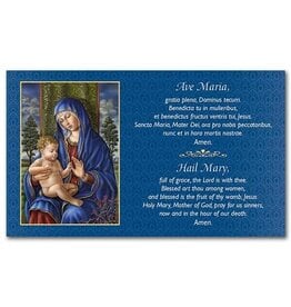 The Printery House Ave Maria, Hail Mary holy card, 3x5