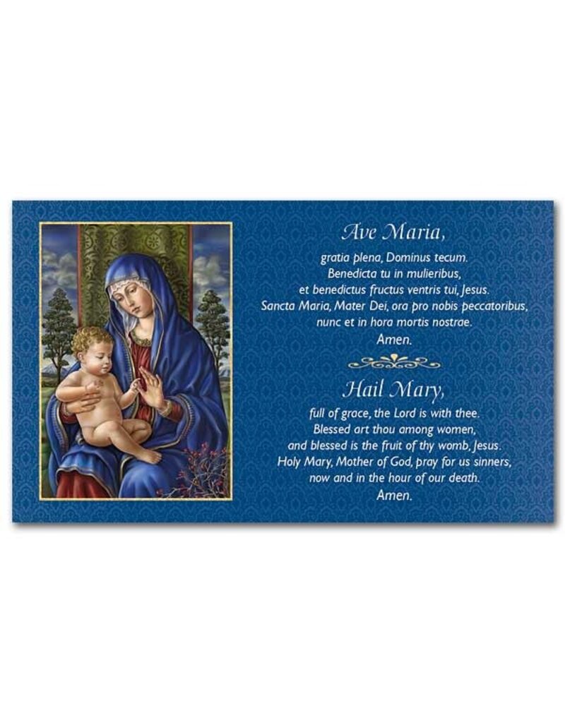 The Printery House Ave Maria, Hail Mary Holy Card