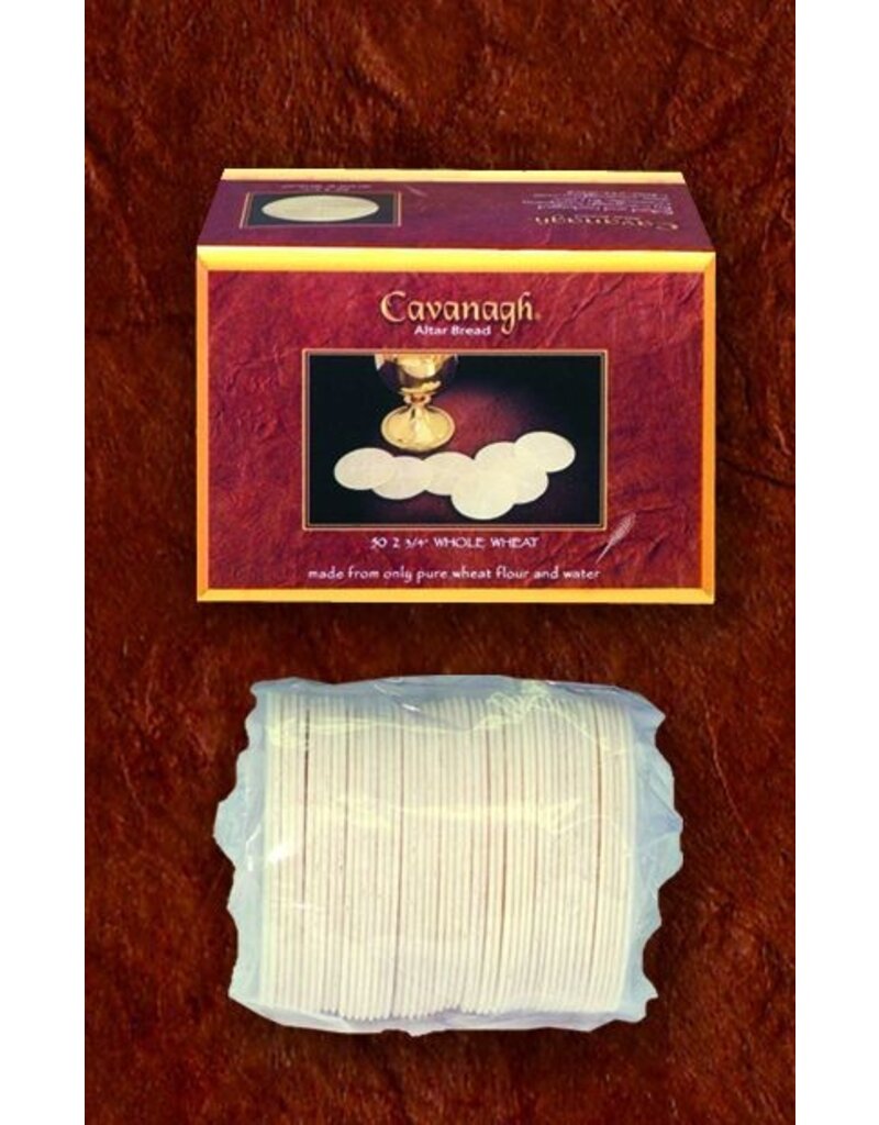 Cavanagh Altar Bread 2 3/4" (70mm) - Whole Wheat Box of 50