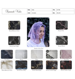St. Stephen's Bookstore White and Metallic Gold Rosa Spanish Veil