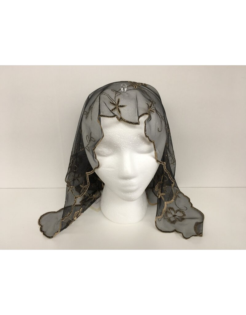 St. Stephen's Bookstore Black/Beige Rosa Spanish Veil