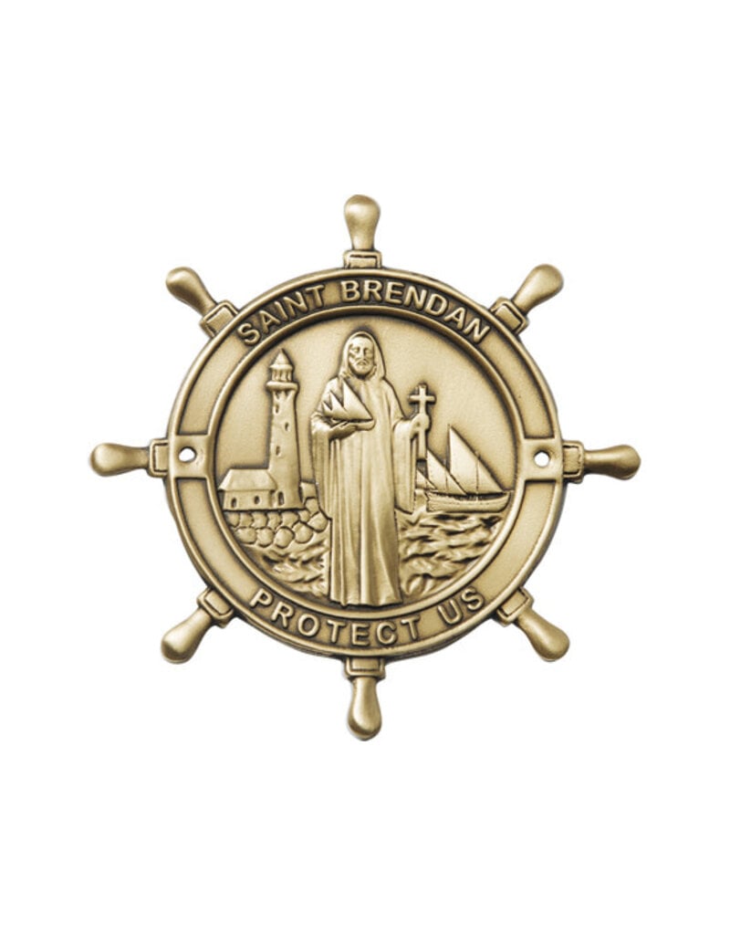 Bliss Manufacturing Saint Brendan Boat Plaque 3x3"