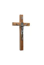Oremus Mercy St Benedict Wooden Wall Cross, 7.5"