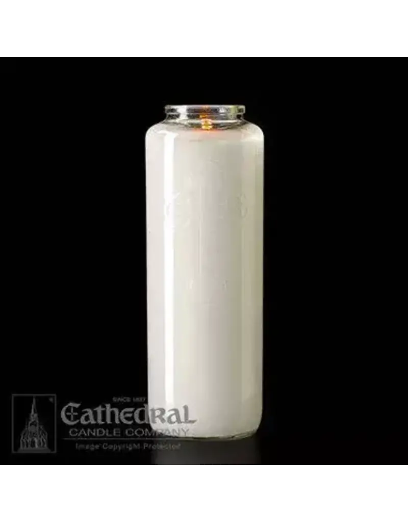 Cathedral Candle Co. 8 Day Domus Christi Glass Bottle Style 51% Beeswax (Single Candle)
