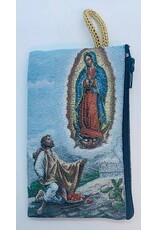 Oremus Mercy Small Rosary Pouch - Our Lady of Guadalupe with St. Juan Diego (3" X 4")