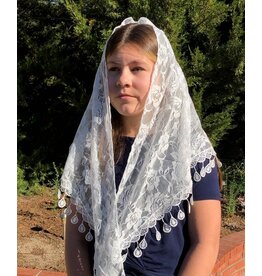 Oremus Mercy St. Claire of Assisi Veil - White