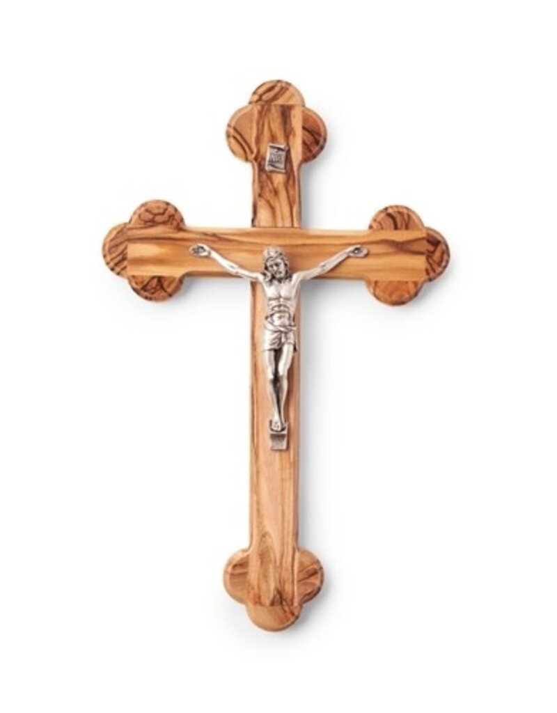 EarthWood Olive Wood Budded Crucifix 8"