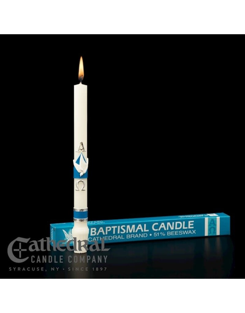 Cathedral Candle Co. Candle-Baptismal (51% Beeswax) (11/16" x 9 1/4")
