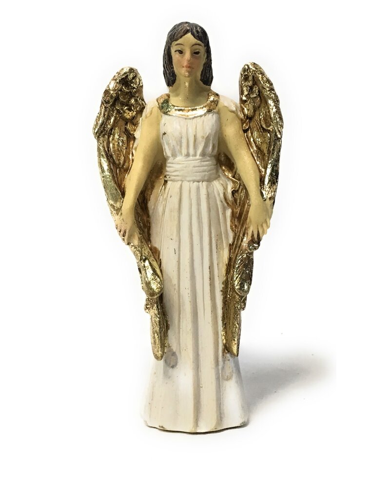WJ Hirten 4" Statue with Prayer Card Guardian Angel
