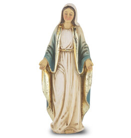 WJ Hirten 4" Statue with Prayer Card Our Lady of Grace