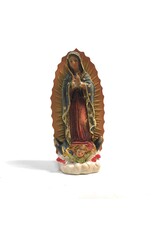 WJ Hirten 4" Statue with Prayer Card Our Lady of Guadalupe