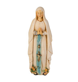 WJ Hirten 4" Statue with Prayer Card Our Lady of Lourdes