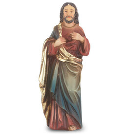 WJ Hirten 4" Statue with Prayer Card Sacred Heart of Jesus