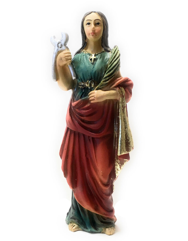 WJ Hirten 4" Statue with Prayer Card St. Agatha