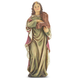 WJ Hirten 4" Statue with Prayer Card St. Cecilia