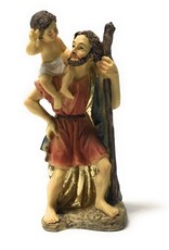 WJ Hirten 4" Statue with Prayer Card St. Christopher