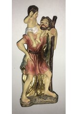 WJ Hirten 4" Statue with Prayer Card St. Christopher