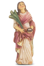 WJ Hirten 4" Statue with Prayer Card St. Lucy