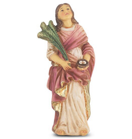 WJ Hirten 4" Statue with Prayer Card St. Lucy