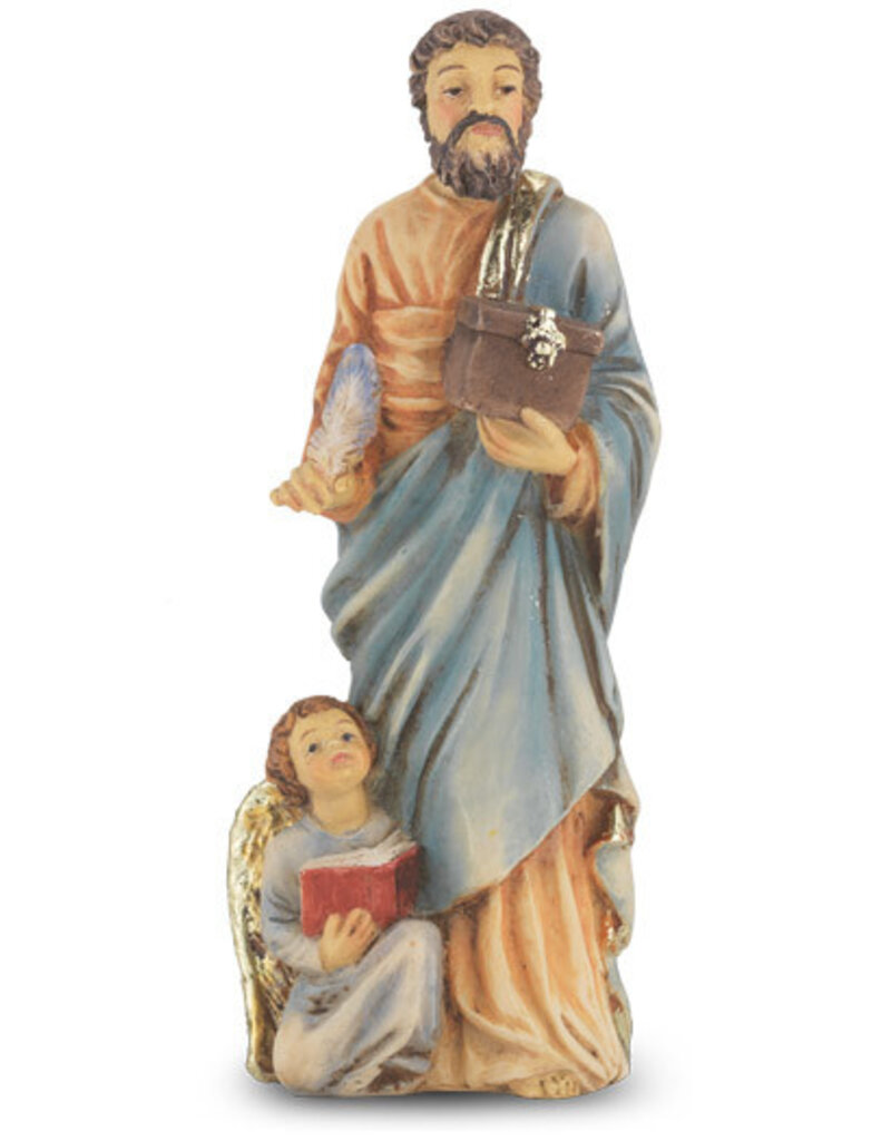 WJ Hirten 4" Statue with Prayer Card St. Matthew