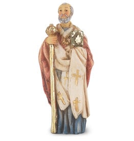 WJ Hirten 4" Statue with Prayer Card St. Nicholas