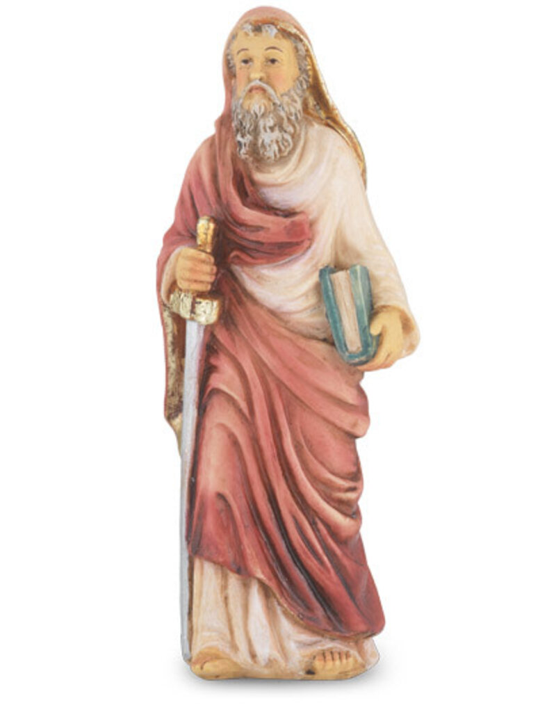 WJ Hirten 4" Statue with Prayer Card St. Paul
