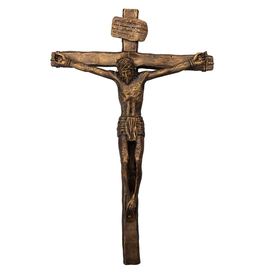 Realistic Crucifix - Antique Bronze 20"