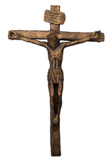 Realistic Crucifix - Antique Bronze 10"