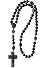 Sine Cera Black Onyx - Jujube Wood 8mm Rosary