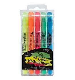 Christian Art Gifts Highlighter Set-Twist & Glide-Set Of 5