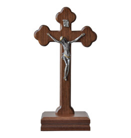 Sine Cera 9″ Walnut Standing Budded Crucifix