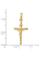 14K Stick Style Crucifix Pendant