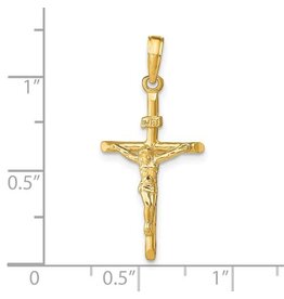 14K Stick Style Crucifix Pendant