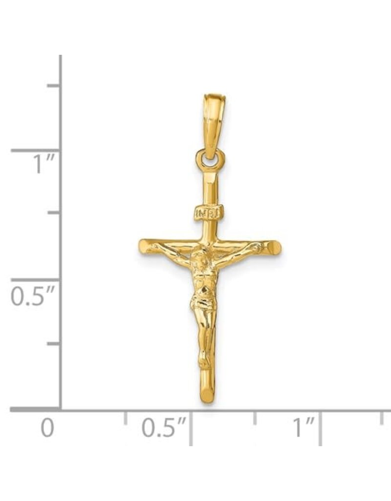 14K Stick Style Crucifix Pendant