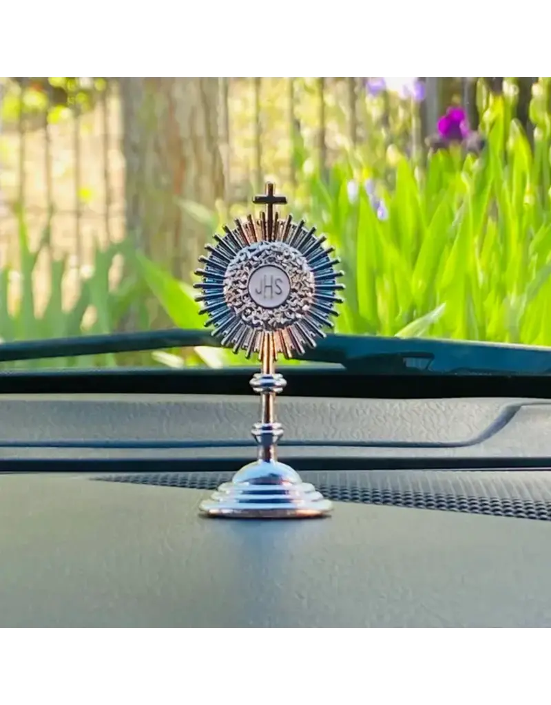 Oremus Mercy Monstrance Dashboard Statuette 2.5″ Chrome