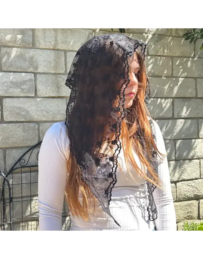 Oremus Mercy St Rebekah Veil  -Black