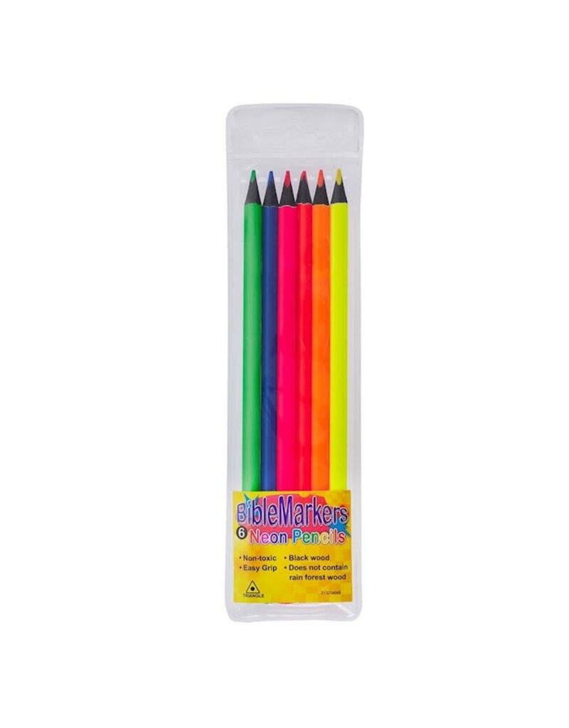 Christian Art Gifts Highlighter Pencils-Dry Biblemarkers-Neon (Set Of 6)