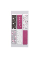 Christian Art Gifts Magnetic Pagemarker Set - Pink Roses (Set of 6)