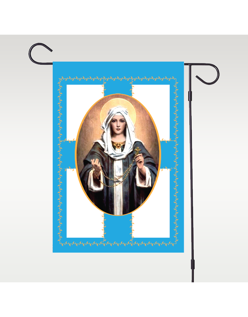 October – Our Lady of the Rosary Garden Flag