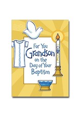 Altar + Home For You Grandson On The Day of Your Baptism Greeting Card