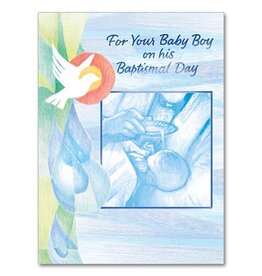 Altar + Home For Your Baby Boy On His Baptismal Day Greeting Card