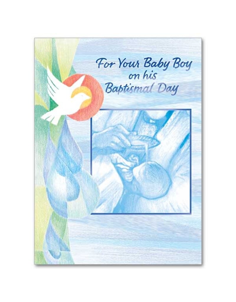 Altar + Home For Your Baby Boy On His Baptismal Day Greeting Card