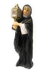 WJ Hirten 4" Statue with Prayer Card St. Clare