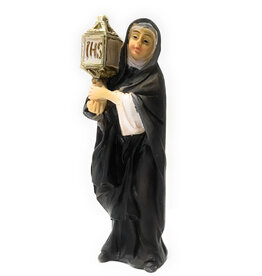 WJ Hirten 4" Statue with Prayer Card St. Clare